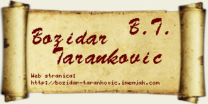 Božidar Taranković vizit kartica